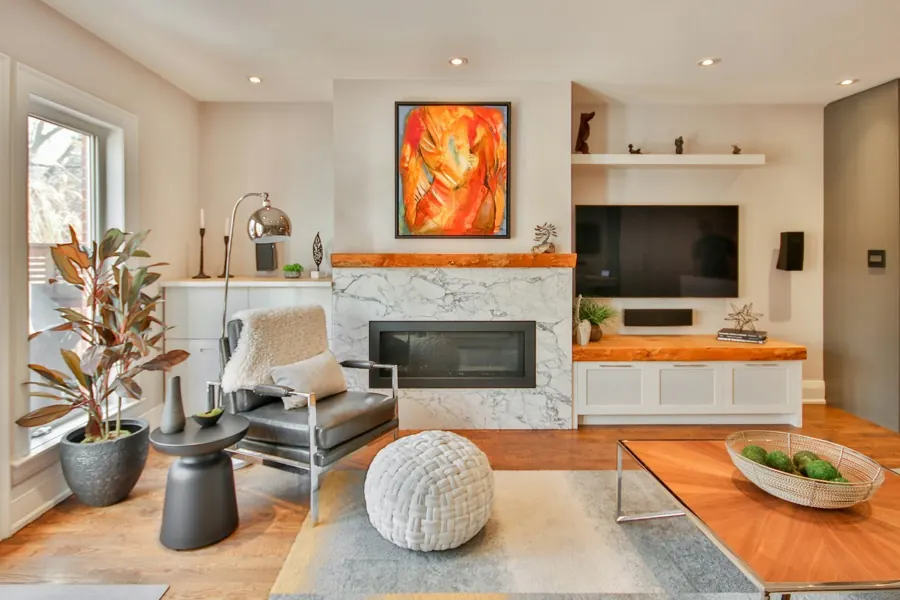 Clean living room in a Frederick, MD home