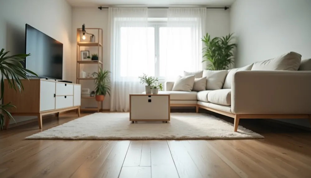 Standard cleaning of a living room